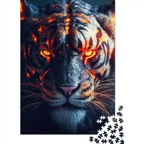 500 Puzzles für Erwachsene, 500 Teile, Tiger-Puzzles für Erwachsene, Teenager-Puzzles für Erwachsene, Lernspiel, Herausforderungsspielzeug, 20,47 x 14,96 Zoll von JIANGENNF