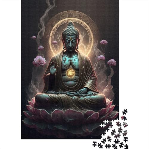 500 Teile für Erwachsene, schwierige Puzzles, Buddha-Puzzles für Erwachsene und Jugendliche von Sustainable Puzzle for Adults | Spiele (Größe: 52 x 38 cm) von JIANGENNF