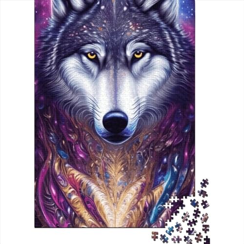 500 Teile für Erwachsene, schwierige Puzzles, Fantasy Strange Wolf-Puzzles für Erwachsene und Jugendliche von Sustainable Puzzle for Adults | Spiele (Größe: 52 x 38 cm) von JIANGENNF