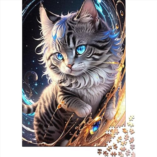 500 Teile für Erwachsene, schwierige Puzzles, süße Katzen-Puzzles für Erwachsene und Jugendliche von Sustainable Puzzle for Adults | Spiele (Größe: 52 x 38 cm) von JIANGENNF