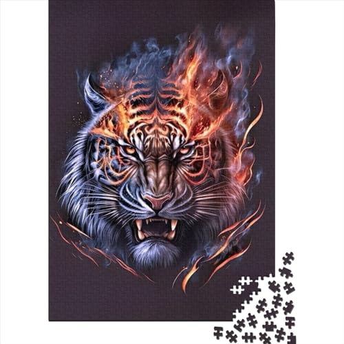 500 Teile für Erwachsene Schwierige Puzzles Tiger Holzpuzzle Puzzles für Erwachsene Holzpuzzles für Erwachsene Teenager (Size : 52x38cm) von JIANGENNF