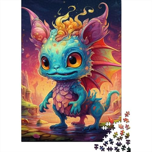 500 große Teile Puzzle für Erwachsene, Art Dragon Baby, Holzpuzzle für Erwachsene und Jugendliche von Wooden Jigsaw Puzzles für Erwachsene und Teenager 20,47x14,96 Zoll von JIANGENNF