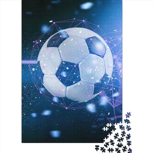 500 große Teile Puzzle für Erwachsene Glasfußball Holzpuzzle Puzzles Puzzles für Erwachsene Teenager Schwierige, Schwere Puzzles 20,47 x 14,96 Zoll von JIANGENNF