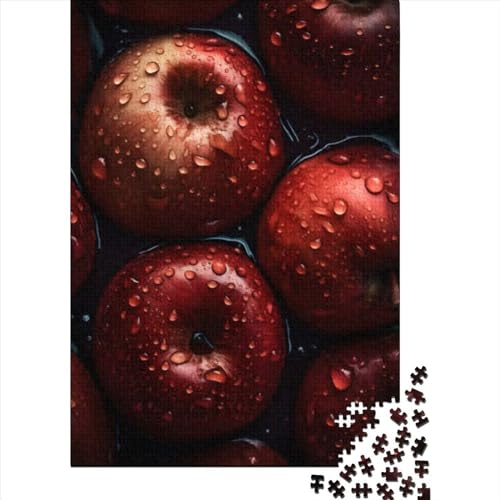 500-teiliges Puzzle „Äpfel“, Puzzle für Erwachsene und Jugendliche, Holzbrett-Puzzle, Spielzeug, Denkspiel, Größe: 52 x 38 cm von JIANGENNF