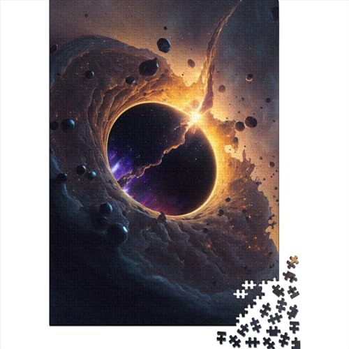 500-teiliges Puzzle für Erwachsene und Jugendliche „Cosmic Eyes“ aus Holz, Puzzles für Erwachsene und Jugendliche, nachhaltiges Puzzle für Erwachsene, Spiele 52 x 38 cm von JIANGENNF