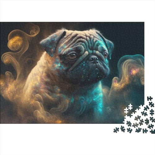 500-teiliges Puzzle für Erwachsene und Teenager, Haustier-Bulldoggen, schwierige, anspruchsvolle Puzzles, Puzzles für Erwachsene, Lernspiel, Herausforderungsspielzeug (Größe 52x38cm) von JIANGENNF