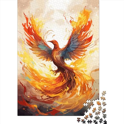 500-teiliges Puzzle für Erwachsene und Teenager Phoenix Fire aus Holz, Puzzle für Erwachsene und Teenager, tolles Geschenk für Erwachsene | Spiele (Größe: 52 x 38 cm) von JIANGENNF