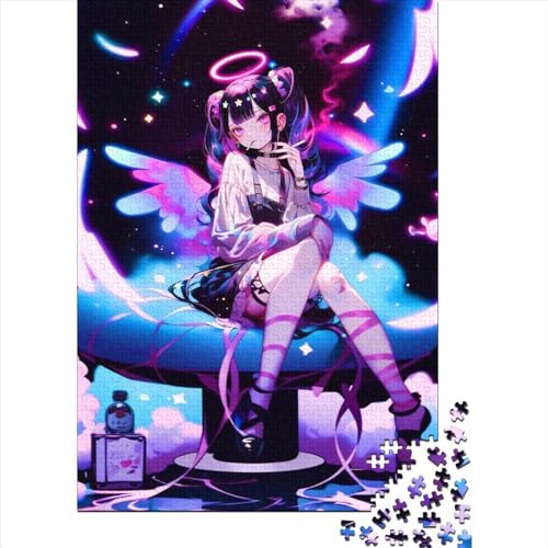 Angel Girl Holzpuzzle für Erwachsene und Jugendliche, 1000 Teile, für Erwachsene, schwieriges Puzzle, Geburtstagsgeschenk, Geschenke für Erwachsene, 75 x 50 cm von JIANGENNF