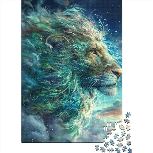 Art Tigers Holzpuzzle für Erwachsene Puzzlespielzeug Puzzle für Erwachsene 1000-teiliges Puzzle Entspannungspuzzle Spiele-Denkspiel 75x50cm von JIANGENNF