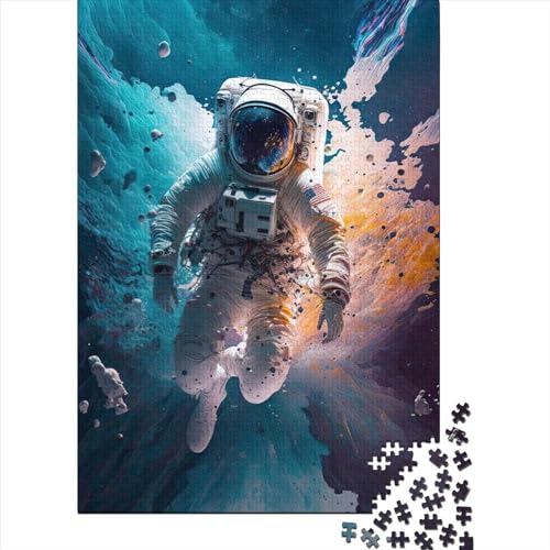 Astronauten-Auflösepuzzle aus Holz, Puzzle für Erwachsene und Jugendliche, 300 Teile, Puzzle für Erwachsene, Puzzle – anspruchsvolles Spiel, 40 x 28 cm von JIANGENNF