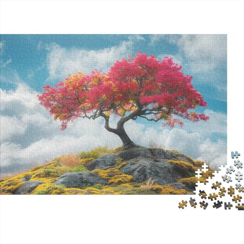 Bäume im See Puzzle für Erwachsene Teenager 300 Teile für Erwachsene Schwierige Puzzles Puzzles für Erwachsene Lernspiel Herausforderungsspielzeug 40x28cm von JIANGENNF