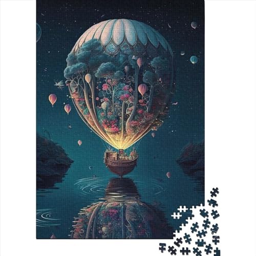 Ballon im Weltraum-Puzzle, Puzzle für Erwachsene und Jugendliche, 500 große Teile, schwieriges Puzzle, 52 x 38 cm von JIANGENNF
