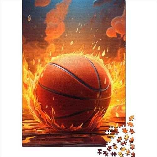 Basketball-Puzzle, farbenfrohes Holzpuzzle für Teenager, Geschenke für Teenager, 500 Teile, Puzzle für Erwachsene, Teenager, schwierige, anspruchsvolle Puzzles, 500 Teile (Größe: 52 x 38 cm) von JIANGENNF
