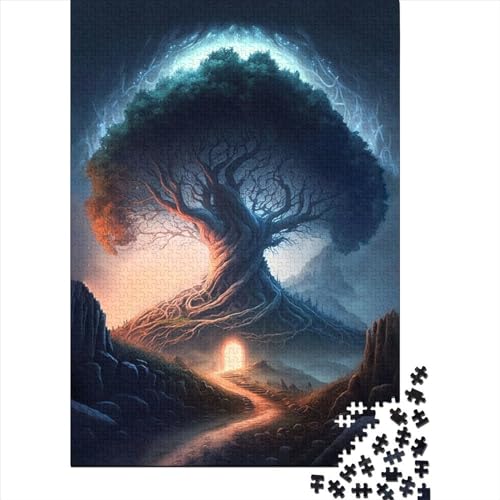 Baumzauberlandschaft Holzpuzzle Puzzles für Erwachsene Teenager 300 Teile Puzzles für Erwachsene Denksportaufgaben für Erwachsene 15,75x11,02 Zoll von JIANGENNF