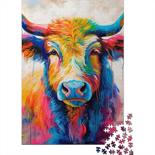 Bisonbulle für Erwachsene, 300-teiliges Puzzle, 300-teiliges Puzzle für Erwachsene, Geschenke, Puzzles für Erwachsene, Lernspiel, Herausforderungsspielzeug 15,75x11,02 Zoll von JIANGENNF