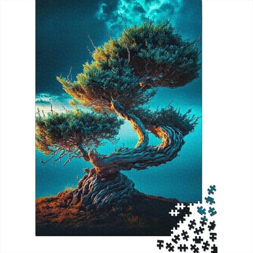 Bonsai-Puzzle für Erwachsene, 500 Teile, Holzpuzzle für Erwachsene und Teenager, Puzzle für Erwachsene, Lernspiel, Herausforderungsspielzeug (Größe: 52x38cm) von JIANGENNF