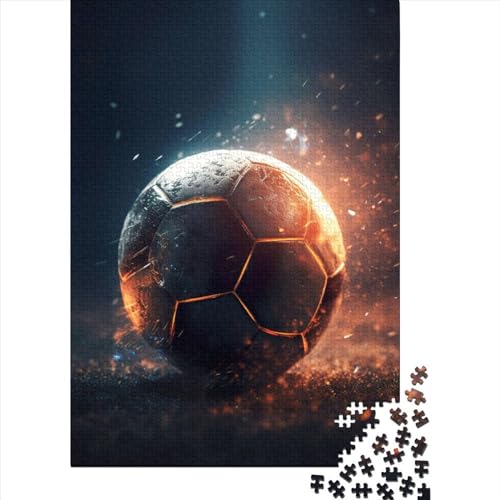 Brennender Ball Holzpuzzle Erwachsenenpuzzle Kunstpuzzle für Erwachsene 300 Teile Entspannungspuzzlespiele - Denksportaufgaben (Größe: 40 x 28 cm) von JIANGENNF