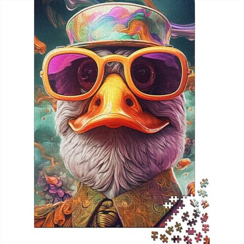 Bunte Kunstenten-Puzzles aus Holz, Puzzles für Erwachsene und Jugendliche, 500 Teile, Puzzlespielzeug, schwierige, anspruchsvolle Puzzles, 500 Teile 20,47x14,96 Zoll von JIANGENNF