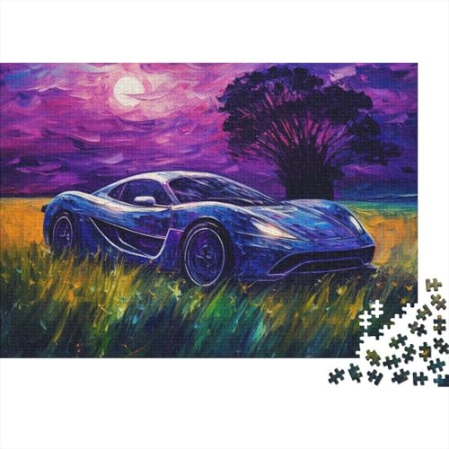 Coole Sportwagen-Puzzles, Puzzles für Erwachsene und Teenager, Kunst-Puzzles für Erwachsene, 1000 Teile, zum Stressabbau, schwierige Herausforderung, 75 x 50 cm von JIANGENNF