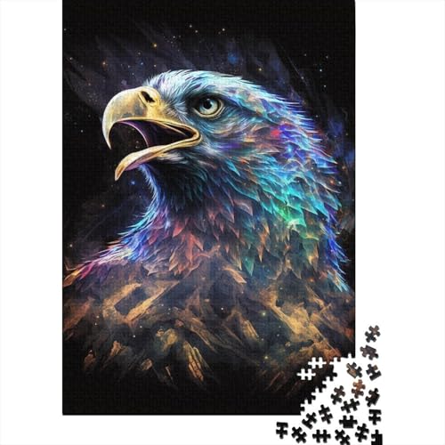 Cosmic Eagle Holzpuzzle für Erwachsene 1000 Teile Puzzle für Erwachsene Puzzles Entspannungspuzzles Spiele-Denkspiel (Größe: 75x50cm) von JIANGENNF