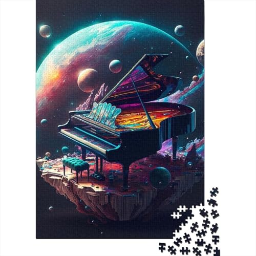 Cosmic Piano Holzpuzzle für Erwachsene, Puzzlespielzeug, 1000-teiliges Puzzle für Erwachsene Teenager, Familienunterhaltungsspielzeug, 75x50cm von JIANGENNF