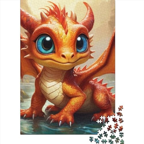 Dragon Baby Großes Puzzle für Erwachsene 1000 Teile Puzzle für Erwachsene Puzzles Lernspiele Heimdekorationspuzzle (Größe: 75 x 50 cm) von JIANGENNF