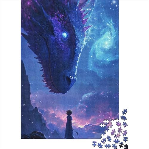 Fantasy-Puzzle mit fliegendem Drachen für Erwachsene, 500 Teile, 500 Teile Puzzle, Puzzle für Erwachsene, Geschenke zum Stressabbau, Urlaub zu Hause, Zeit totschlagen 20,47x14,96 Zoll von JIANGENNF