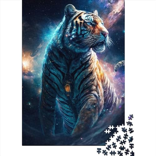 Fantasy Tiger Puzzle 1000 Teile für Erwachsene und Jugendliche aus Holz, Puzzles für Erwachsene und Jugendliche, anspruchsvolles Spiel, Geschenke, 75 x 50 cm von JIANGENNF