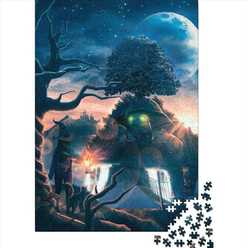 Fantasy Turtle Holzpuzzle für Erwachsene Puzzlespielzeug 300 Teile Puzzle für Erwachsene Entspannungspuzzlespiele-Denkspiel 40x28cm von JIANGENNF