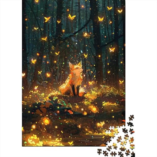 Fox Spirit Holzpuzzle für Erwachsene, 1000 Teile, Puzzle für Erwachsene und Teenager, Puzzle für Erwachsene, Lernspiel, Herausforderungsspielzeug 29,53x19,69 Zoll von JIANGENNF