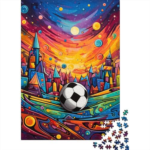 Fußball-Sport-Holzpuzzle, Holzpuzzle 300 Teile für Erwachsene, schwierige Puzzles, interessante Puzzles zur Stressreduzierung (Größe 40x28cm) von JIANGENNF