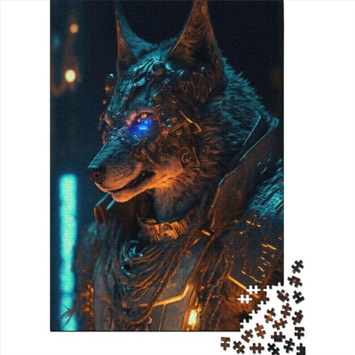 Future Wolf Puzzles für Erwachsene und Teenager, 300 Teile für Erwachsene, schwierige Puzzles, anspruchsvolle Puzzles für Erwachsene (Größe 15,75 x 11,02 Zoll) von JIANGENNF