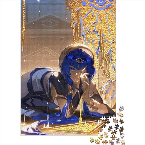 Genshin Impact Candace Holzpuzzle für Erwachsene und Teenager, 500 große Teile, Lernpuzzle für Erwachsene, pädagogisches Puzzle (Größe 52x38cm) von JIANGENNF