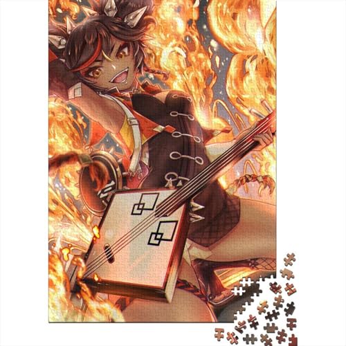 Genshin Impact Xinyan Puzzles für Erwachsene und Teenager, 500 große Teile Puzzle für Erwachsene als Geschenk für die ganze Familie und die (Größe 52x38cm) von JIANGENNF