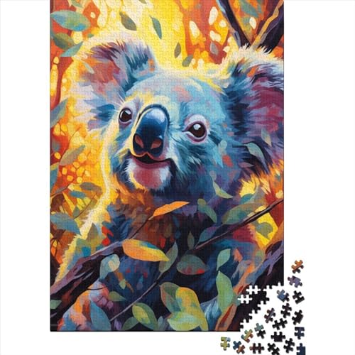 Graffiti-Koala-Puzzle aus Holz, Puzzle für Erwachsene und Jugendliche, 300 Teile, Puzzle für Erwachsene, anspruchsvolles Spiel, 40 x 28 cm von JIANGENNF
