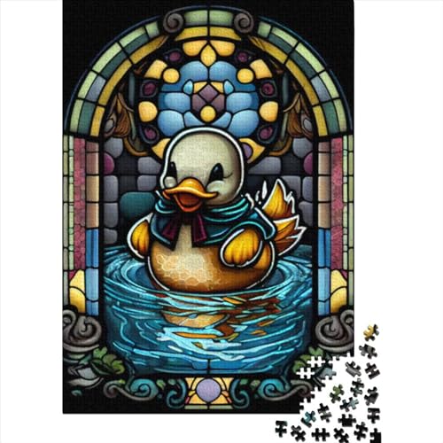 Gummiente Badeente Puzzles für Erwachsene 1000 Puzzles Holzpuzzles für Erwachsene und Teenager Puzzles für Erwachsene Lernspiel Herausforderungsspielzeug (Größe: 75 x 50 cm) von JIANGENNF