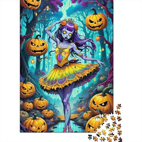 Halloween-Ballett-Puzzle aus Holz für Erwachsene, Puzzle-Spielzeug, 300-teiliges Puzzle für Erwachsene und Teenager, Holzpuzzle für Erwachsene und Teenager (Größe 40x28cm) von JIANGENNF