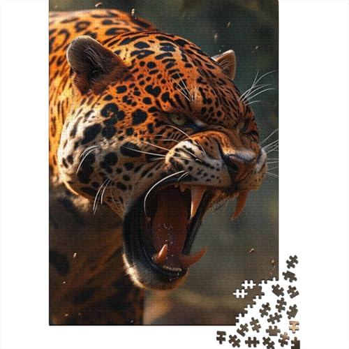 Herumstreunende Jaguare Puzzles Puzzles für Erwachsene Teenager Erwachsenenpuzzle 1000 Teile Entspannungspuzzles Spiele-Denkspiel 75x50cm von JIANGENNF
