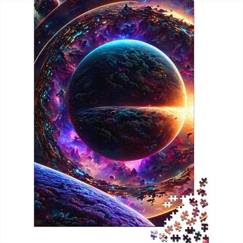 Holzpuzzle „Außerirdischer Planet“ für Erwachsene und Jugendliche von Art Jigsaw Puzzles für Erwachsene, 300 Teile, zum Stressabbau, schwierige Herausforderung 15,75x11,02 Zoll von JIANGENNF