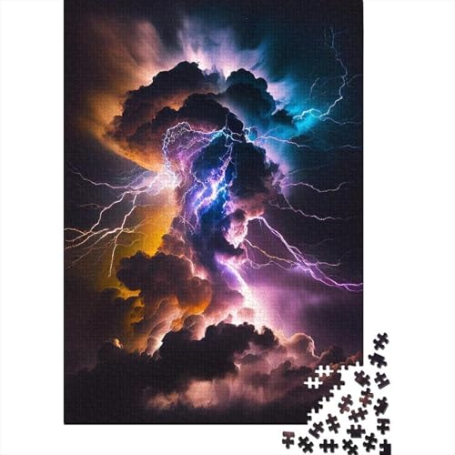 HolzpuzzleColor Storms für Erwachsene und Jugendliche von Art Jigsaw Puzzles for Adults, 500 Teile, Puzzles für Erwachsene, Geschenke (Größe 52x38cm) von JIANGENNF