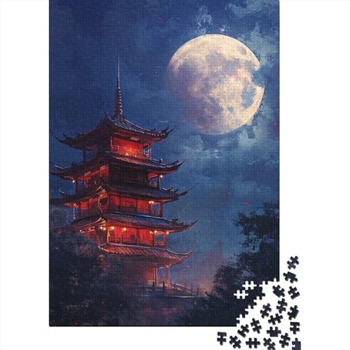 Japanischer Tempelturm, Holzpuzzle für Erwachsene, Puzzle-Spielzeug, 1000-teiliges Puzzle für Erwachsene und Teenager, Lernspiele, Heimdekorationspuzzle 29,53x19,69 Zoll von JIANGENNF