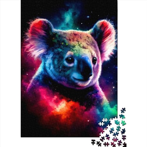 Koala-Holzpuzzle für Erwachsene, 1000 Teile, Puzzle, Puzzle für Erwachsene, Lernspiel, Herausforderungsspielzeug (Größe: 75 x 50 cm) von JIANGENNF