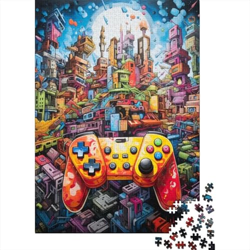 Kunstpuzzle für Erwachsene, 500 Teile, Gamecontroller-Puzzles für Teenager, Geschenke, ganze Familie und die 20,47x14,96 Zoll von JIANGENNF