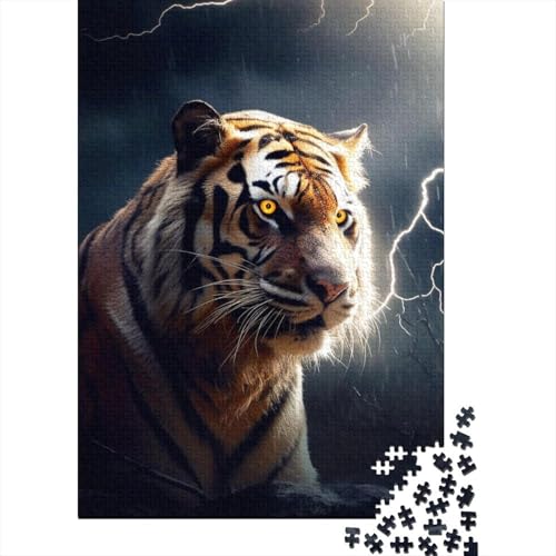 Kunstpuzzle für Erwachsene 1000 Teile Tigers of The Midnight Storm Puzzles für Erwachsene Teenager Interessante Puzzles zur Stressreduzierung 75x50cm von JIANGENNF