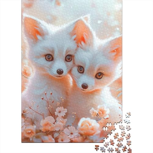 Kunstpuzzle für Erwachsene 300 Teile Süßes Fuchsbaby für Erwachsene 300-teiliges Puzzle Entspannungspuzzlespiele-Denkspiel 40x28cm von JIANGENNF