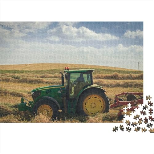 Landwirtschaftliche Werkzeuge, Traktoren, Holzpuzzle, Puzzle für Erwachsene, Teenager, Erwachsene, 300-teiliges Puzzle, Holzpuzzle für Erwachsene, Teenager, 40 x 28 cm von JIANGENNF