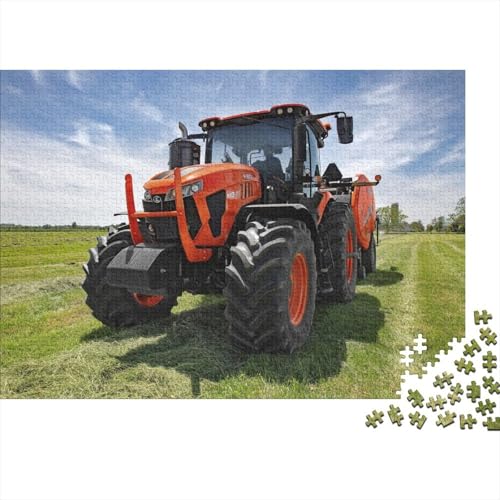 Landwirtschaftliche Werkzeuge, Traktoren, Holzpuzzle, Puzzle für Erwachsene, Teenager, Puzzle 1000 Teile für Erwachsene, Entspannungspuzzlespiele, Denksportpuzzle (Größe 75x50cm) von JIANGENNF