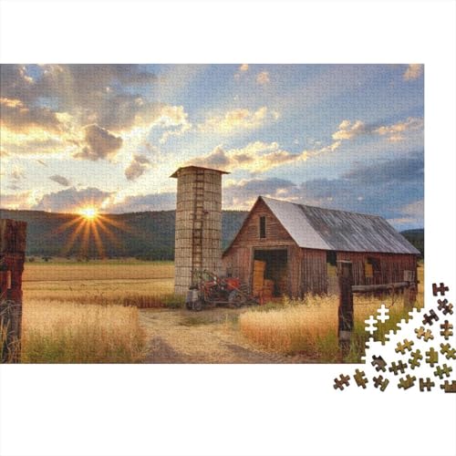 Landwirtschaftliche Werkzeuge, Traktoren, Holzpuzzle, Puzzle für Erwachsene und Jugendliche, 300 große Teile, Puzzle für Erwachsene, nachhaltiges Puzzle für Erwachsene, 40 x 28 cm von JIANGENNF