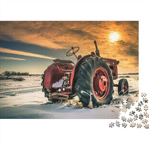 Landwirtschaftliche Werkzeuge, Traktoren, Puzzle, 500-teiliges Puzzle für Erwachsene und Teenager, Puzzle für Erwachsene und Teenager (Größe 52x38cm) von JIANGENNF