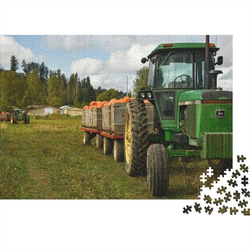 Landwirtschaftliche Werkzeuge, Traktoren, Puzzle für Erwachsene und Jugendliche von Difficult Challenging Puzzles, Holzpuzzle mit 1000 Teilen für Erwachsene und Jugendliche 75 x 50 cm von JIANGENNF